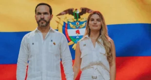 Abelardo de la Espriella junto a su esposa Ana Lucía Pineda apoyando la campaña presidencial en Colombia