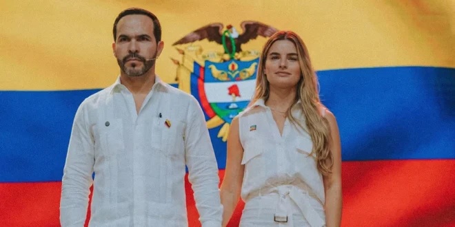 Abelardo de la Espriella junto a su esposa Ana Lucía Pineda apoyando la campaña presidencial en Colombia
