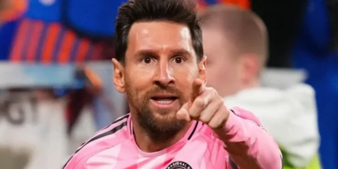 Lionel Messi durante un partido con Inter Miami en la MLS