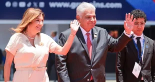 El presidente José Raúl Mulino durante la ceremonia de toma de posesión en Costa Rica