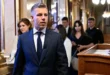 Péter Magyar durante su juramento como nuevo primer ministro de Hungría en el Parlamento.