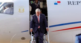 El presidente de Panamá José Raúl Mulino durante uno de sus viajes oficiales.