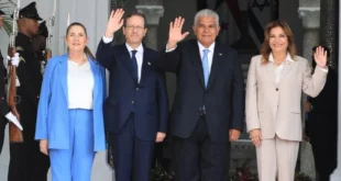 El presidente Mulino junto al mandatario Isaac Herzog en el Palacio de las Garzas