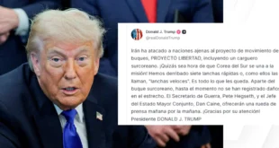 Donald Trump durante una comparecencia