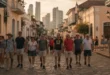 Turistas caminando por el Casco Antiguo de Ciudad de Panamá