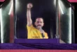 Abelardo de la Espriella durante su discurso tras ganar las elecciones presidenciales en Colombia