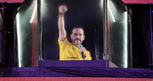 Abelardo de la Espriella durante su discurso tras ganar las elecciones presidenciales en Colombia