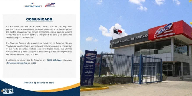 Aprehensión de funcionarios de Aduanas por presunta corrupción en Panamá