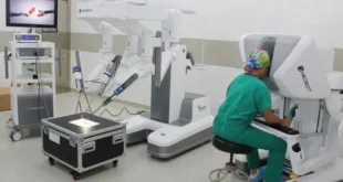 Robot quirúrgico de última tecnología instalado por la CSS en el hospital de Chiriquí para cirugías de alta precisión.