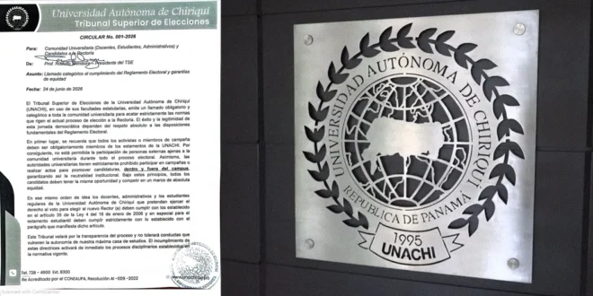 Elecciones a la Rectoría de la UNACHI y normativa del TSE