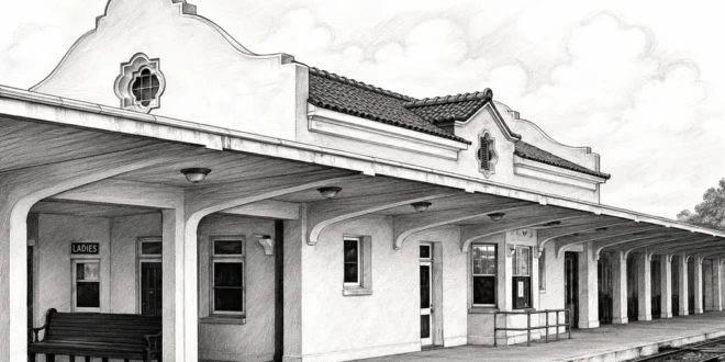 Estructura histórica de la estación ferroviaria de Balboa en Panamá