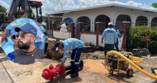 Cuadrillas del IDAAN realizando reparaciones de tuberías en San Miguelito