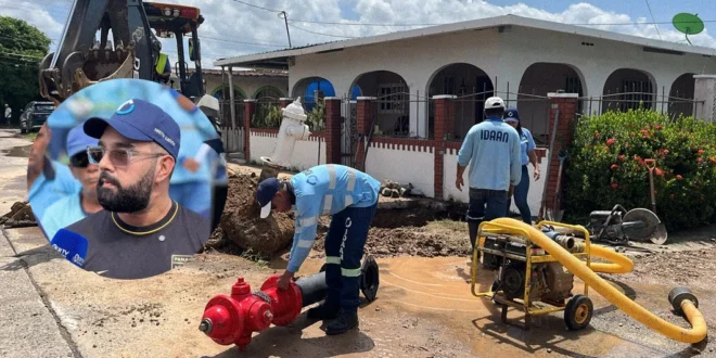 Cuadrillas del IDAAN realizando reparaciones de tuberías en San Miguelito
