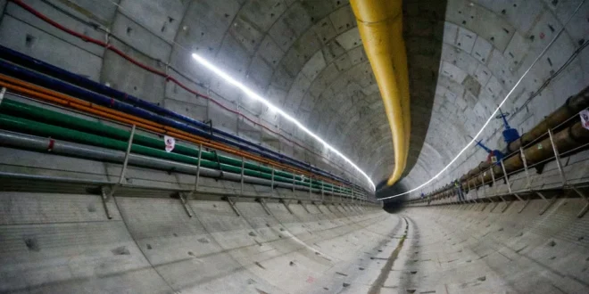 Avance del túnel de la Línea 3 del Metro de Panamá bajo el Canal