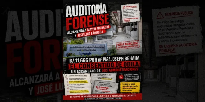 Auditoría forense al Mercado Periférico de Chilibre por presuntos sobrecostos