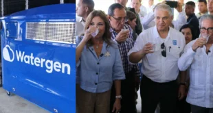 Nueva máquina de agua atmosférica del Minsa instalada en el Hospital Joaquín Pablo Franco Sayas de Los Santos