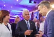 El presidente panameño José Raúl Mulino y el primer ministro de Grecia Kyriákos Mitsotákis inaugurando el pabellón de Panamá en Posidonia 2026