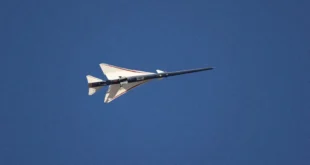 El primer vuelo supersónico del avión experimental X-59 de la NASA