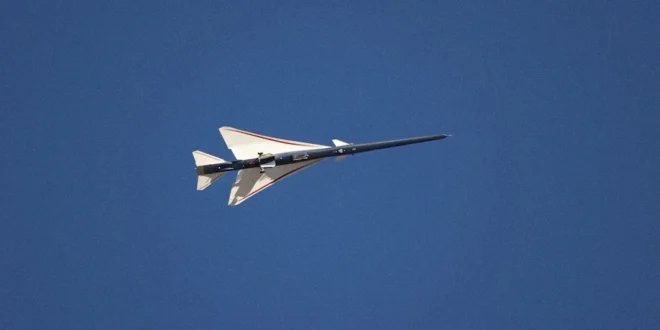 El primer vuelo supersónico del avión experimental X-59 de la NASA