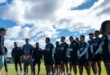 Jugadores de la selección de fútbol de Panamá entrenando bajo la dirección técnica de Thomas Christiansen para el Mundial 2026