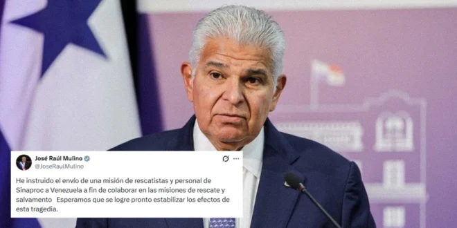 Envío de ayuda humanitaria de Panamá a Venezuela por el Presidente Mulino
