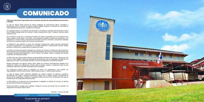 Licitación de la póliza de responsabilidad civil para directores y oficiales de la CSS