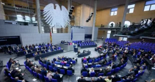 Parlamento alemán Bundestag durante una sesión legislativa