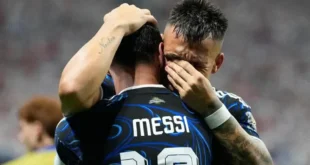 Lionel Messi celebrando la victoria de Argentina en la semifinal del Mundial 2026