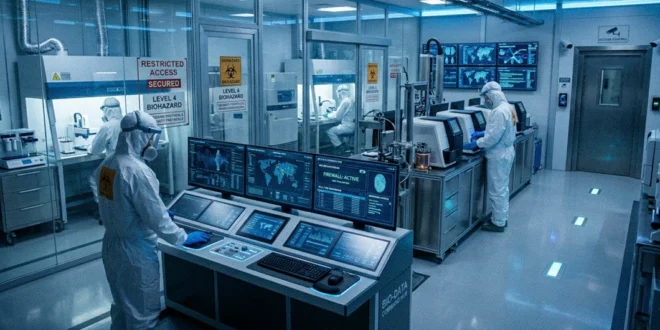 Laboratorio biotecnológico con medidas de alta seguridad y control de datos