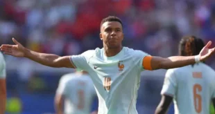 Kylian Mbappé celebrando un gol con Francia en el Mundial 2026