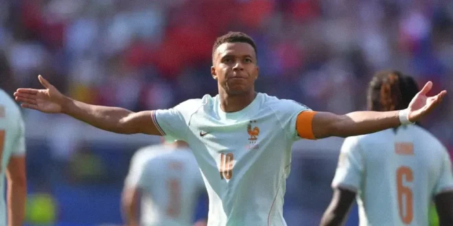 Kylian Mbappé celebrando un gol con Francia en el Mundial 2026