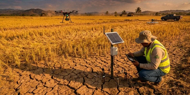 Campo de arroz en Panamá bajo vigilancia técnica ante el fenómeno de El Niño