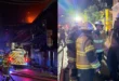 Bomberos de Panamá trabajando en la extinción de un incendio estructural de gran magnitud en el Casco Antiguo.