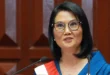Keiko Fujimori durante su discurso de juramentación como presidenta en el Congreso de la República
