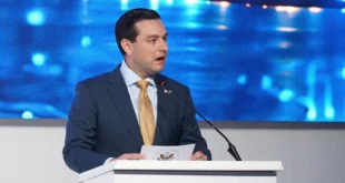 El embajador Kevin Marino Cabrera durante el anuncio de la Agenda Nacional de Tecnologías Avanzadas