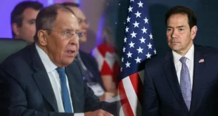 Serguei Lavrov y Marco Rubio durante la cumbre de la ASEAN en Manila