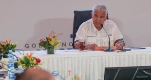El presidente José Raúl Mulino durante su gira de trabajo en la provincia de Colón inaugurando instalaciones deportivas.