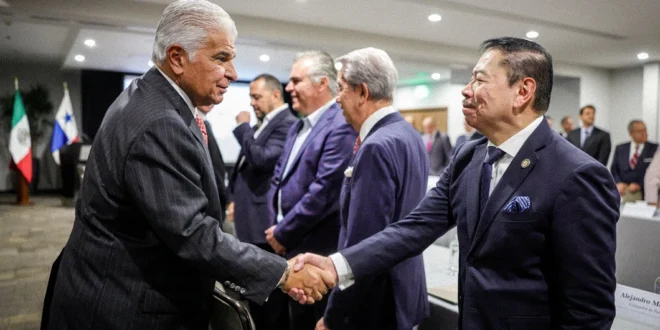 El presidente Mulino reunido con destacados empresarios mexicanos de infraestructura y tecnología en Ciudad de México