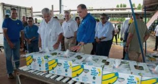 Presidente Mulino recorriendo plantaciones bananeras en Bocas del Toro junto a directivos de Chiquita