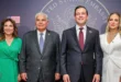 El Presidente Mulino y el embajador Kevin Marino Cabrera durante la conmemoración de la independencia de Estados Unidos en el Biomuseo de Panamá.