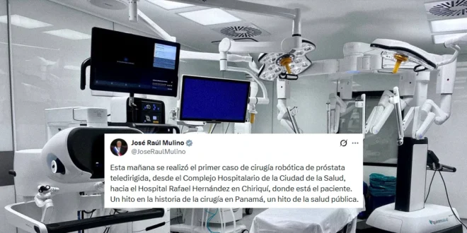 Primera cirugía robótica de próstata a distancia en Panamá