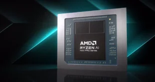 Procesador AMD Ryzen AI Max+ 395 ejecutando procesos de inteligencia artificial