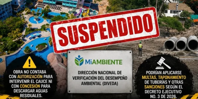 Suspensión de obras e investigación ambiental en el hotel Gran Evenia Bijao