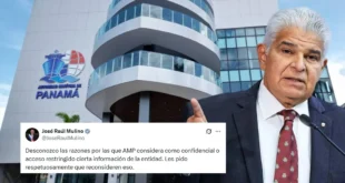 Solicitud del presidente Mulino a la AMP para reconsiderar la restricción de información marítima