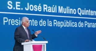 Presidente José Raúl Mulino en la presentación de la nueva identidad de Banistmo y Grupo BSC