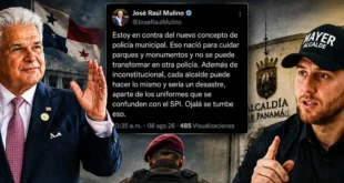 Conflicto político e institucional entre el presidente José Raúl Mulino y el alcalde Mayer Mizrachi sobre la Policía Municipal de Panamá