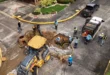 Cuadrillas del IDAAN reparando tubería de agua potable en Panamá Centro bajo el programa Panamá Sin Fugas