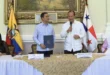 Ministros de Panamá y Ecuador firmando las bases del acuerdo de complementación económica