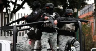 Fuerzas de seguridad mexicanas patrullando en Michoacán, México