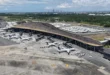 Vista aérea de la expansión en la Terminal 2 del Aeropuerto Internacional de Tocumen